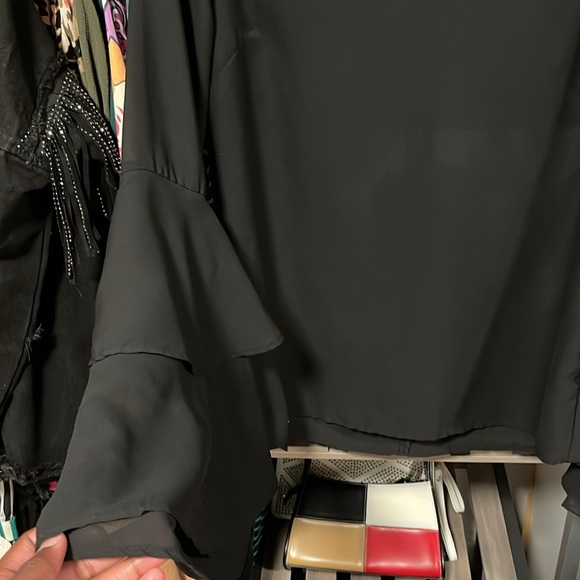 Sheer Layered Long Sleeve Blouse - Picture 3 of 3